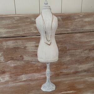 Vintage White Mannequin Jewelry Stand 22” tall